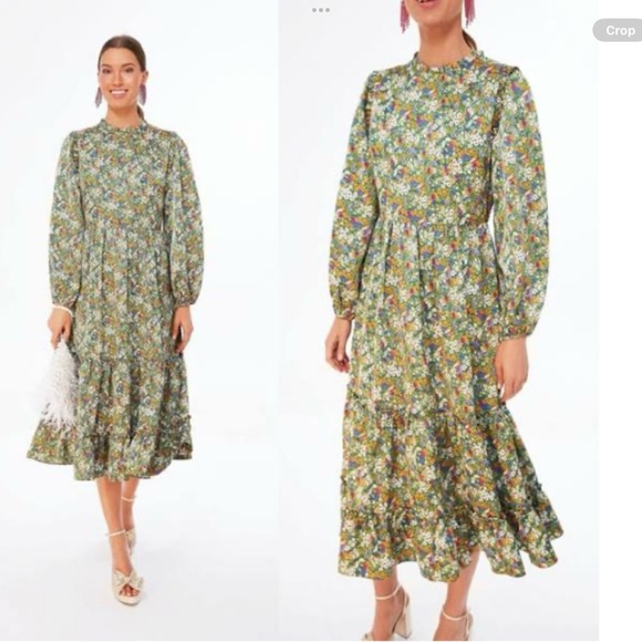 Hyacinth House Dresses & Skirts - Hyacinth House Green Floral Holly Dress